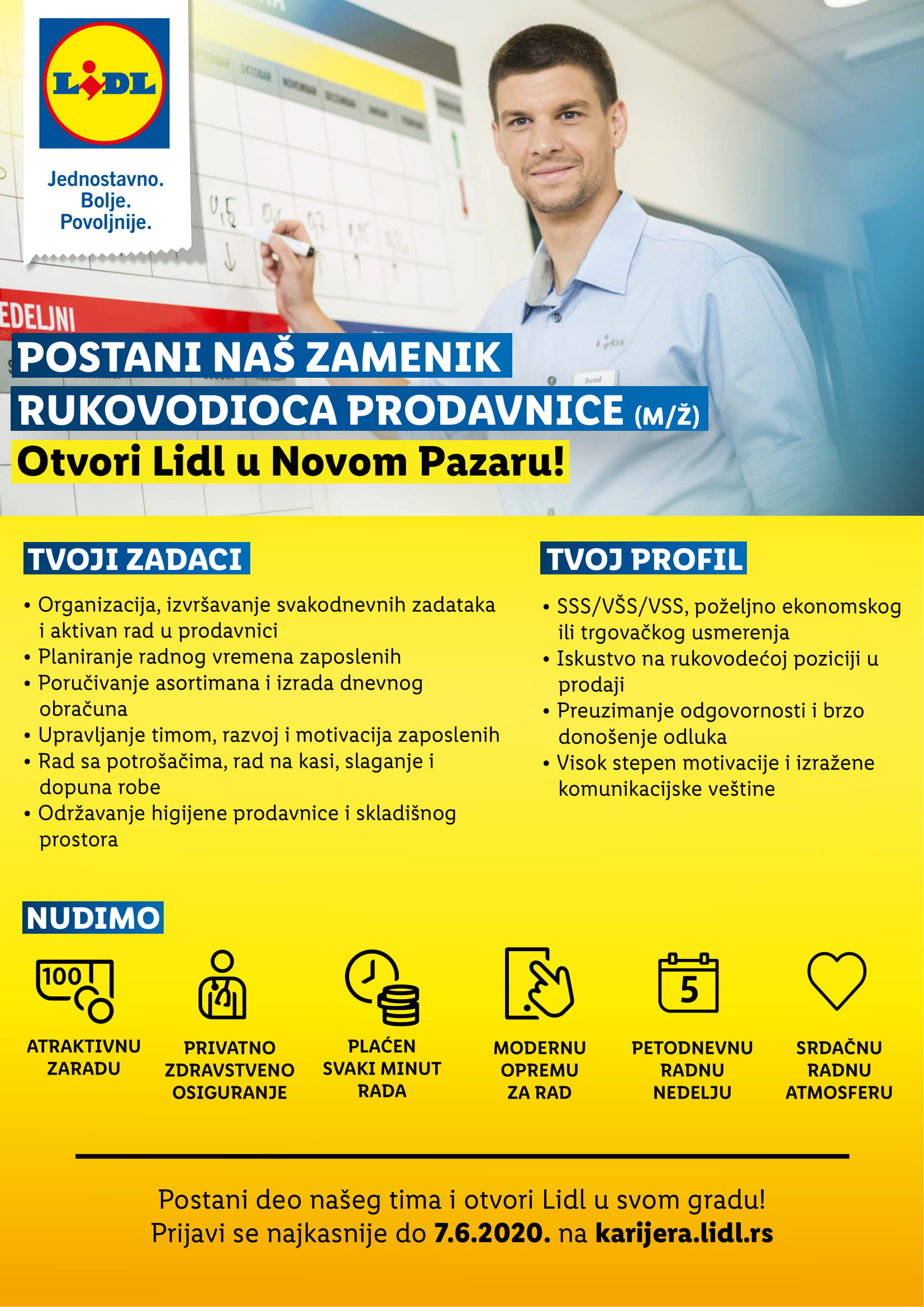 Zamenik rukovodioca prodavnice Novi Pazar Lidl Srbija KD